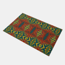 Red Blue Abstrakt Print Hippie Boho Einziges Triba