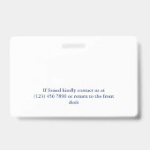 Red Blue Add Your Logo Employee ID Ausweis (Back)