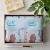 Red & Blue Airplane Muster Geburtsname & Alter Seidenpapier (Geschenk)