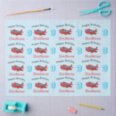 Red & Blue Airplane Muster Geburtsname & Alter Seidenpapier (Basteln)