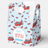 Red Blue Airplane Muster Kinder Jungs Mädchen Gebu Geschenkschachtel (Geöffnet)