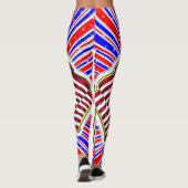 Red Blue American Flag Leggings (Rückseite)