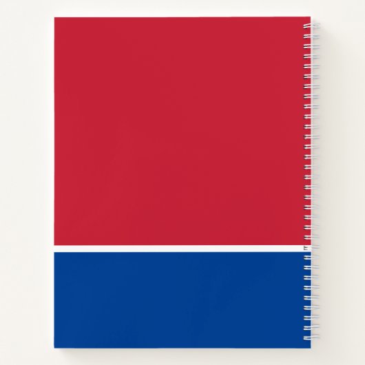 Red Blue Anchor Captain's Log Notizblock (Rückseite)