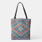 Red Blue Aquamarin Native Amerikanischen Ureinwohn Tasche (Rückseite)