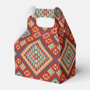 Red Blue Aquamarin Orange Yellow Oriental Kilim Pa Geschenkschachtel