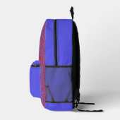 Red-Blue Arc Custom Monogram Bedruckter Rucksack (Rechts)