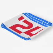 Red & Blue Bars Class of '24 Graduate Pappteller (Gewinkelt)