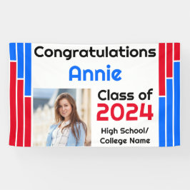 Red & Blue Bars Ein Foto Abschluss Banner