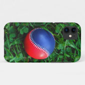 Red & Blue Baseball mit weißem Stitching Case-Mate iPhone Hülle (Rückseite (Horizontal))