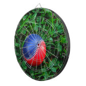 Red & Blue Baseball mit weißem Stitching Dartscheibe (Vorderseite rechts)