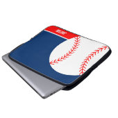 Red Blue Baseball Personalisiert Laptopschutzhülle (Vorne Knopf)