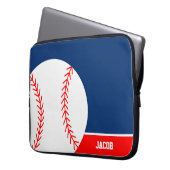 Red Blue Baseball Personalisiert Laptopschutzhülle (Vorderseite Links)