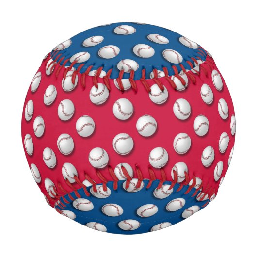 Red & Blue Baseballs Baseball (Rückseite)