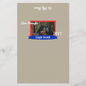 Red, Blue, Beige Eagle Scout Candy Bar Wrapper Flyer (Vorne)