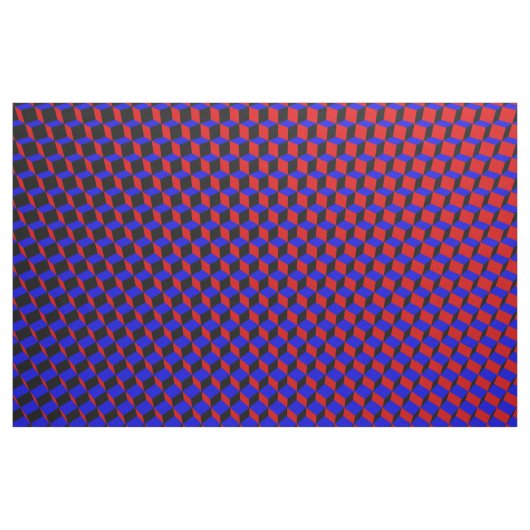Red Blue & Black Boxes Stoff (Yard (91,4 cm))