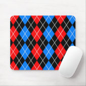 Red Blue Black Raute Diamond Patterndesign Mousepad (Mit Mouse)