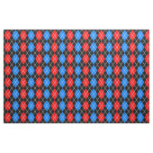 Red Blue Black Raute Diamond Patterndesign Stoff (Fat Quarter (45,7 x 55,9 cm))