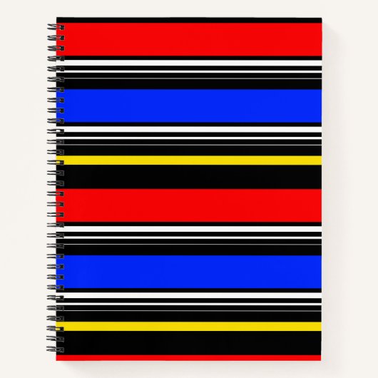 Red Blue Black Stripes Design Notizblock (Vorderseite)