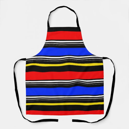 Red Blue Black Stripes Design Schürze (Vorderseite)