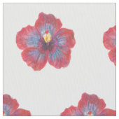 Red Blue Blume Watrecolor Zeichnend Stoff (Nahaufnahme)