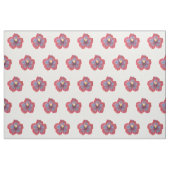 Red Blue Blume Watrecolor Zeichnend Stoff (Fat Quarter (45,7 x 55,9 cm))