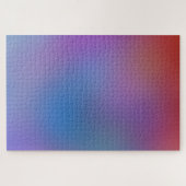 Red Blue Bokeh Blur Farbenfroh Gradient Minimalist Puzzle (Horizontal)