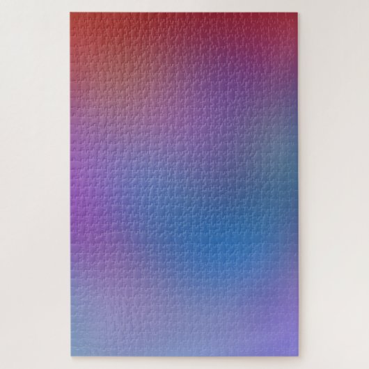 Red Blue Bokeh Blur Farbenfroh Gradient Minimalist Puzzle (Vertikal)