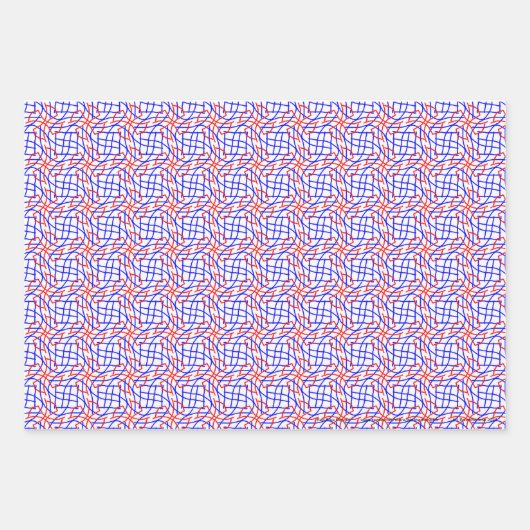 Red Blue Boogie Wrapping Paper Sheets Geschenkpapier Set (Vorderseite 3)
