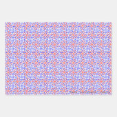 Red Blue Boogie Wrapping Paper Sheets Geschenkpapier Set (Vorderseite 2)