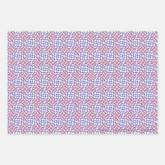 Red Blue Boogie Wrapping Paper Sheets Geschenkpapier Set (Vorderseite 2)