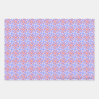Red Blue Boogie Wrapping Paper Sheets Geschenkpapier Set