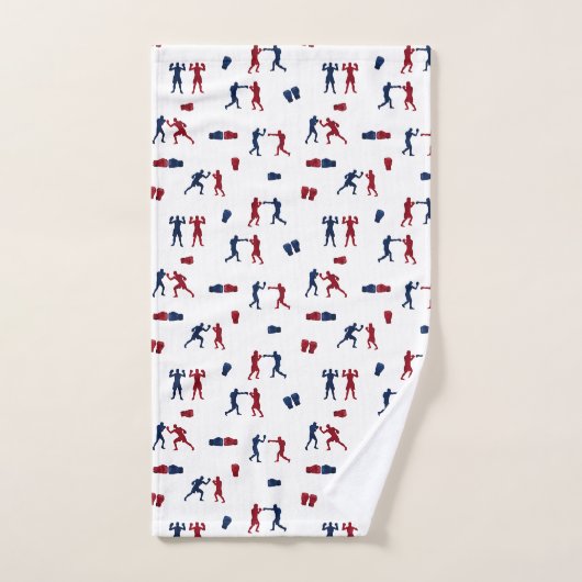 Red & Blue Boxing Boxhandschuhe Badhandtuch Set (Handtuch)