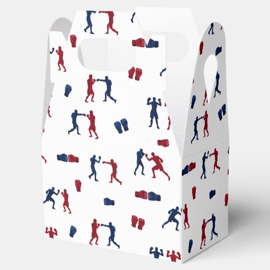 Red & Blue Boxing Gloves Boxer-Muster Geschenkschachtel (Geöffnet)