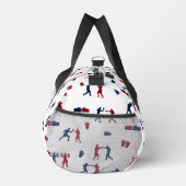Red & Blue Boxing Gloves Boxer Muster Gym Duffle Bag (Rechts)