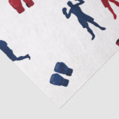 Red & Blue Boxing Gloves Boxer-Muster Seidenpapier (Ausschnitt)