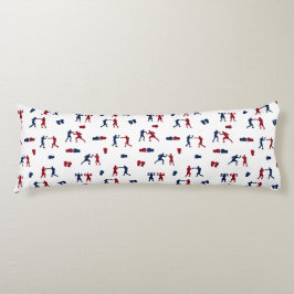 Red & Blue Boxing Gloves Boxer-Muster Seitenschläferkissen