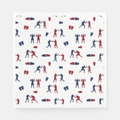 Red & Blue Boxing Gloves Boxer-Muster Serviette (Vorderseite)