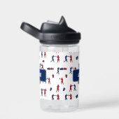 Red & Blue Boxing Gloves Boxer-Muster Trinkflasche (rechts)