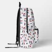 Red & Blue Boxing Gloves Boxer Pattern School Bedruckter Rucksack (Links)