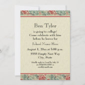 Red Blue Brown Abstrakt Trunk Party Einladung (Vorderseite)