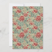 Red Blue Brown Abstrakt Trunk Party Einladung (Rückseite)