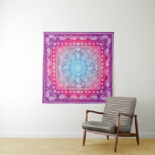 Red Blue Burst Tapestry Square (57" x %7") Wandteppich (Beispiel)