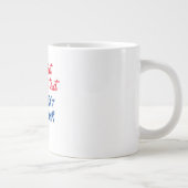 Red Blue Calligraphy Ihr Text hier ersetzen Slogan Jumbo-Tasse (Rechts)