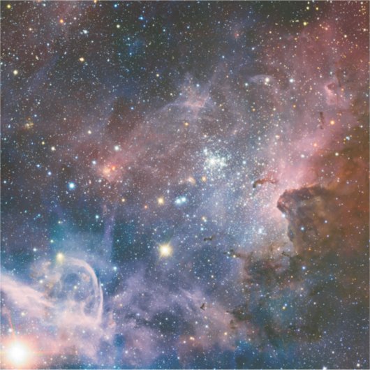 Red & Blue Carina Nebula Hubble Telescope Aufkleber (Vorderseite)