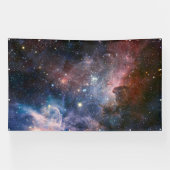 Red & Blue Carina Nebula Hubble Telescope Banner (Horizontal)