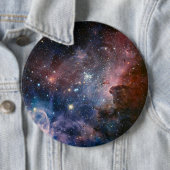 Red & Blue Carina Nebula Hubble Telescope Button (Beispiel)