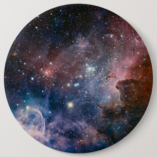 Red & Blue Carina Nebula Hubble Telescope Button (Vorderseite)