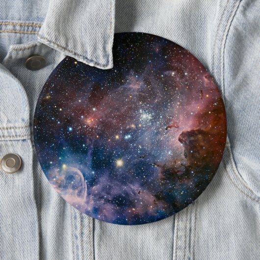 Red & Blue Carina Nebula Hubble Telescope Button (Beispiel)