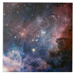 Red & Blue Carina Nebula Hubble Telescope Fliese