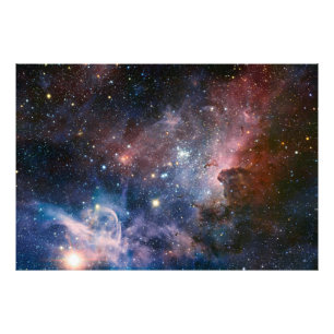 Red & Blue Carina Nebula Hubble Telescope Fotodruck